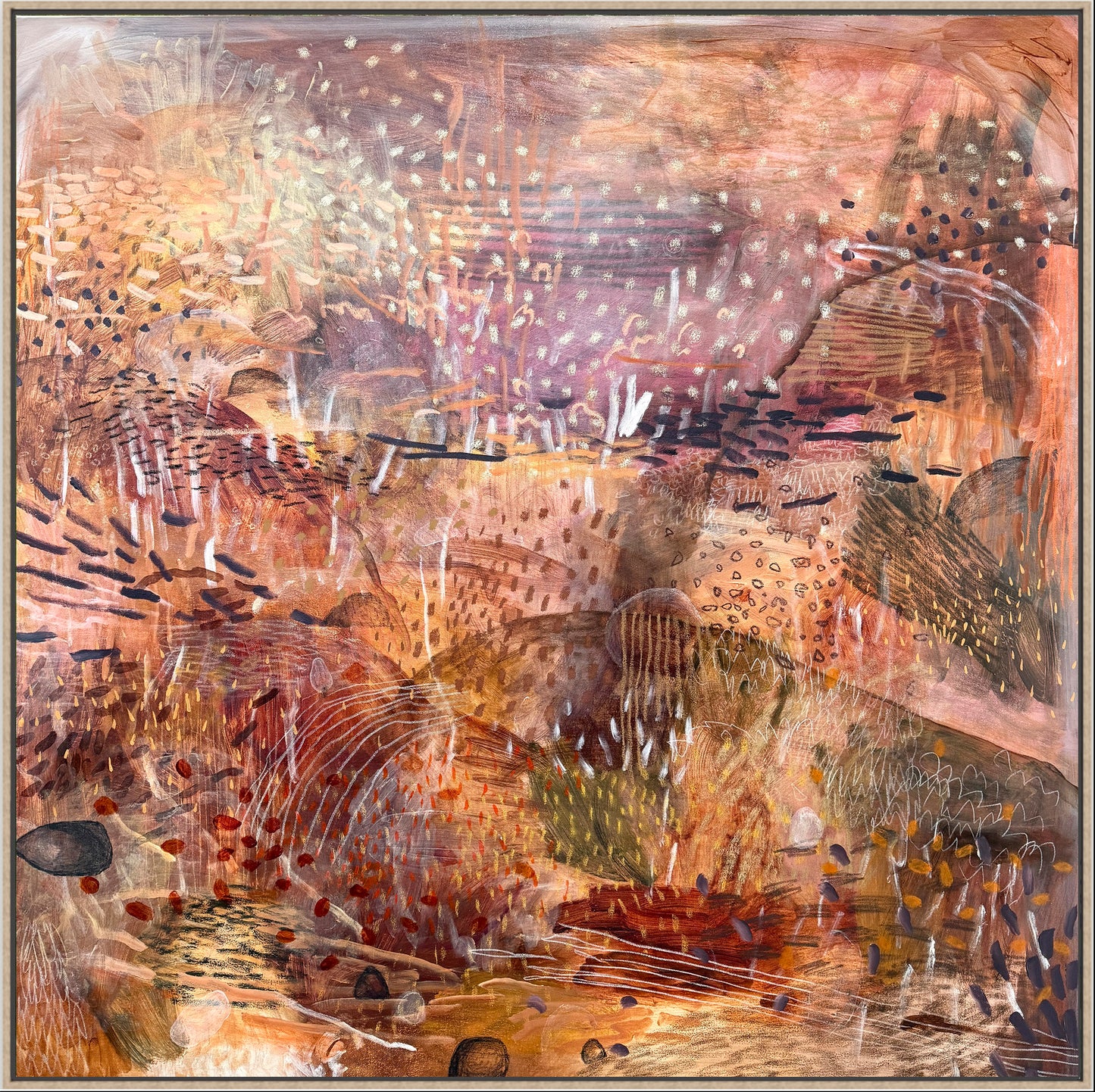 JWG Abstract artwork with earthy tones and textures