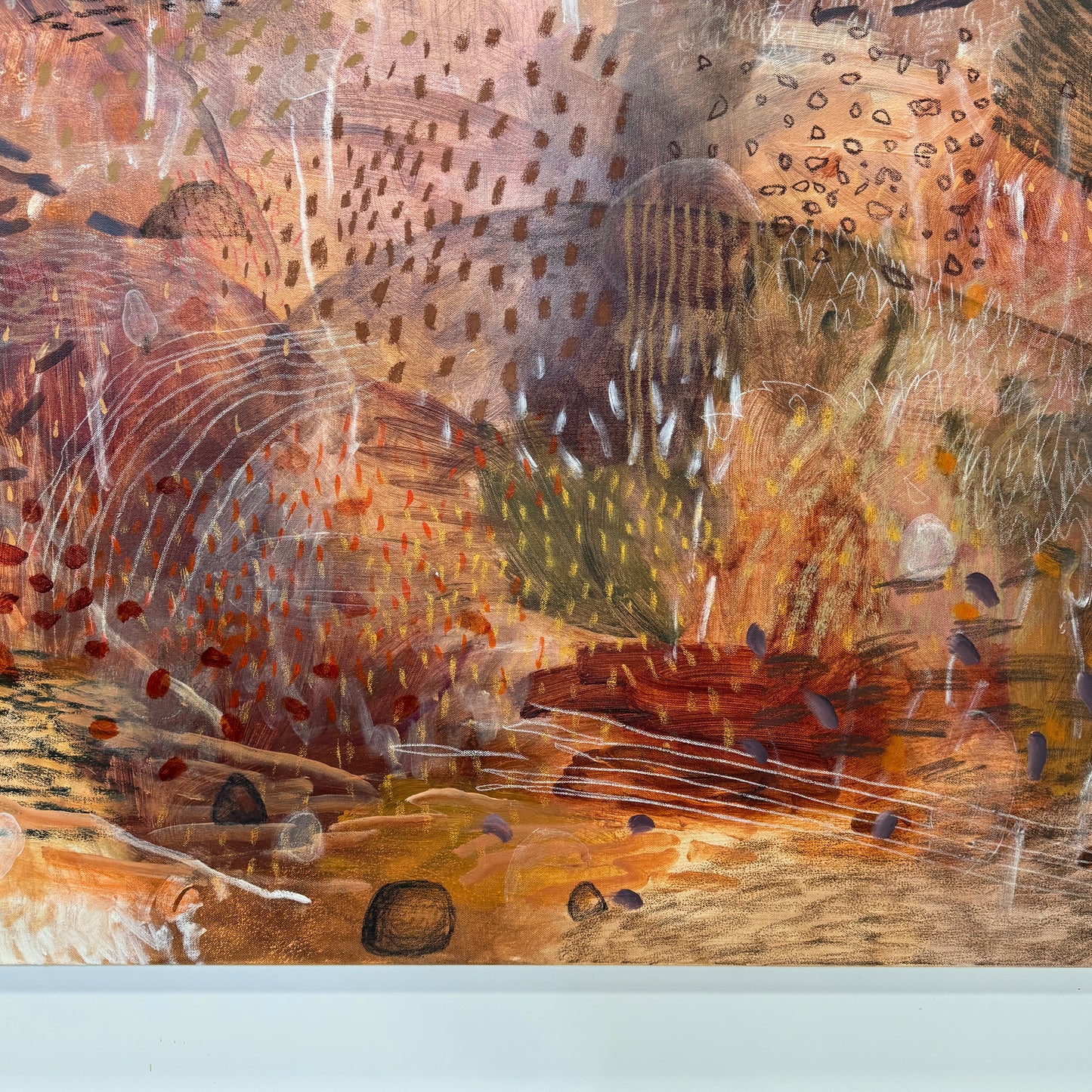 JWG Abstract artwork with earthy tones and natural elements
