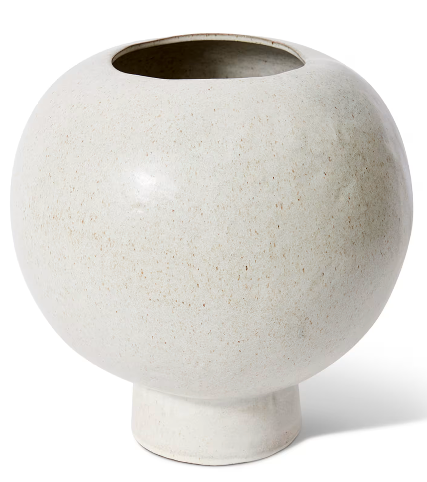 White ceramic vase on a white background