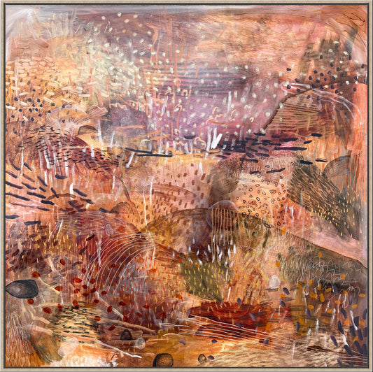 JWG Abstract artwork with earthy tones and textures