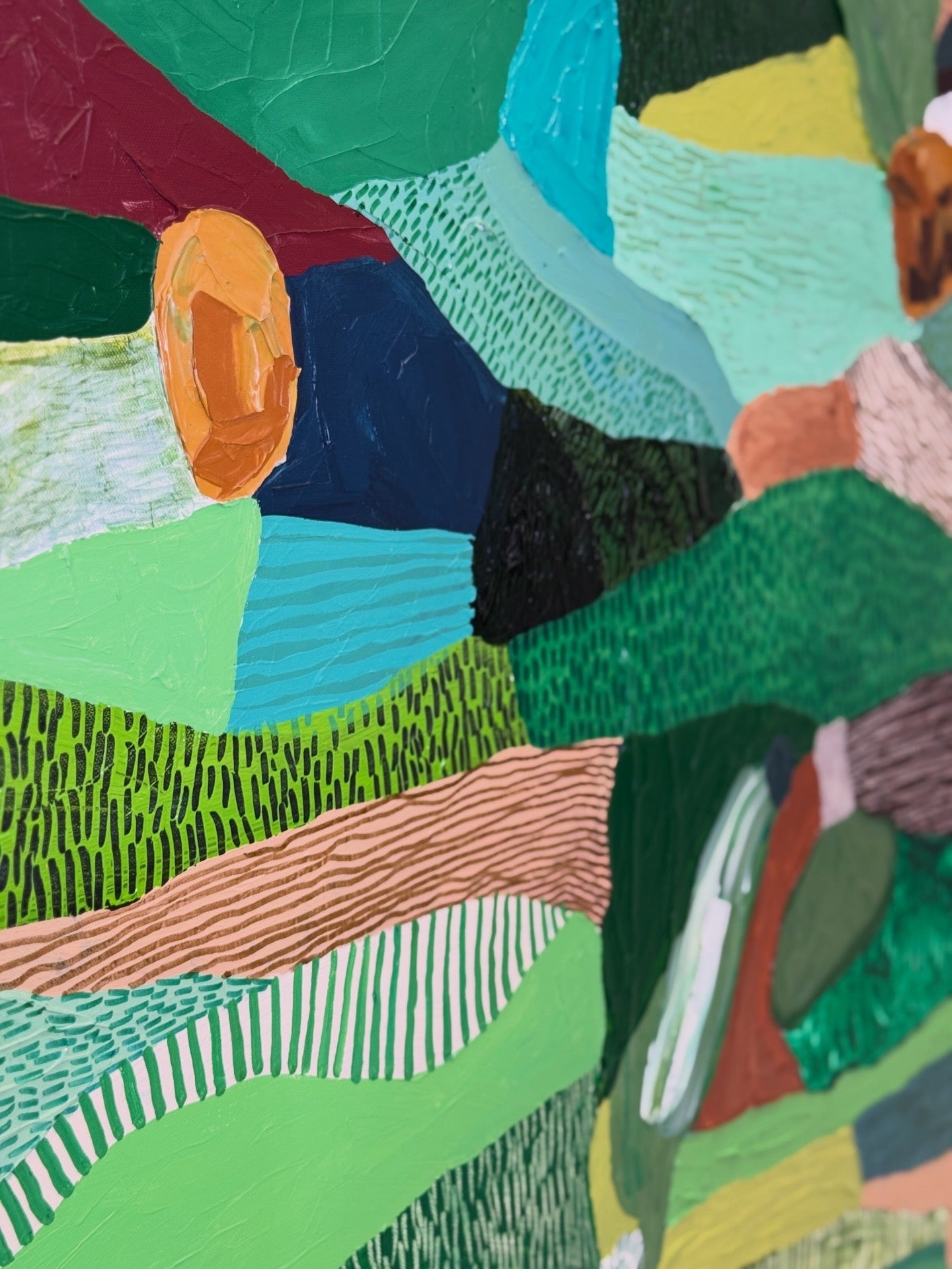 JWG Colorful abstract artwork with various patterns and shapes