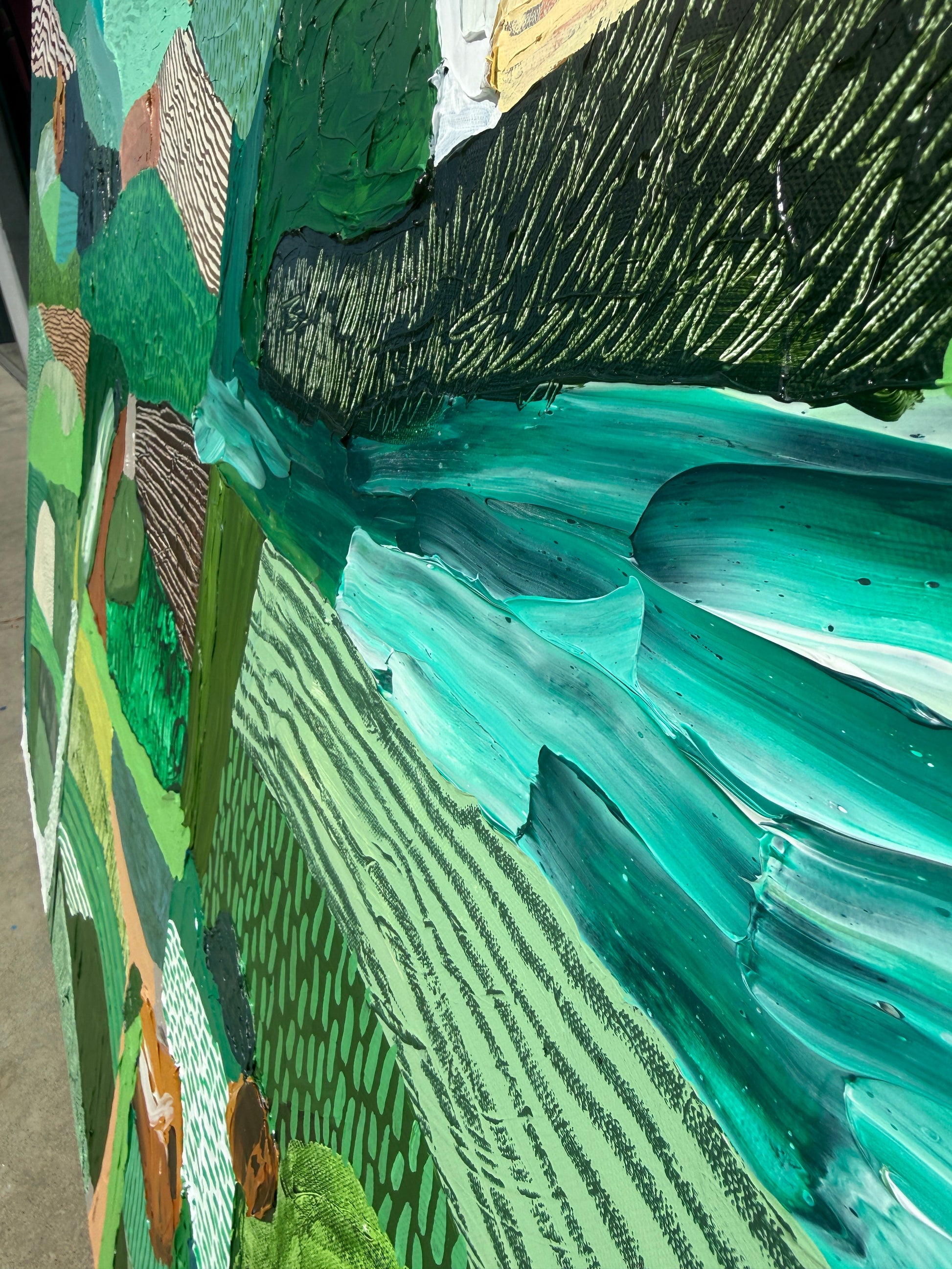 JWG Abstract artwork with green and brown tones
