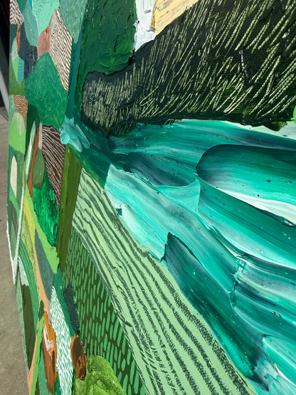 JWG Abstract artwork with green and brown tones