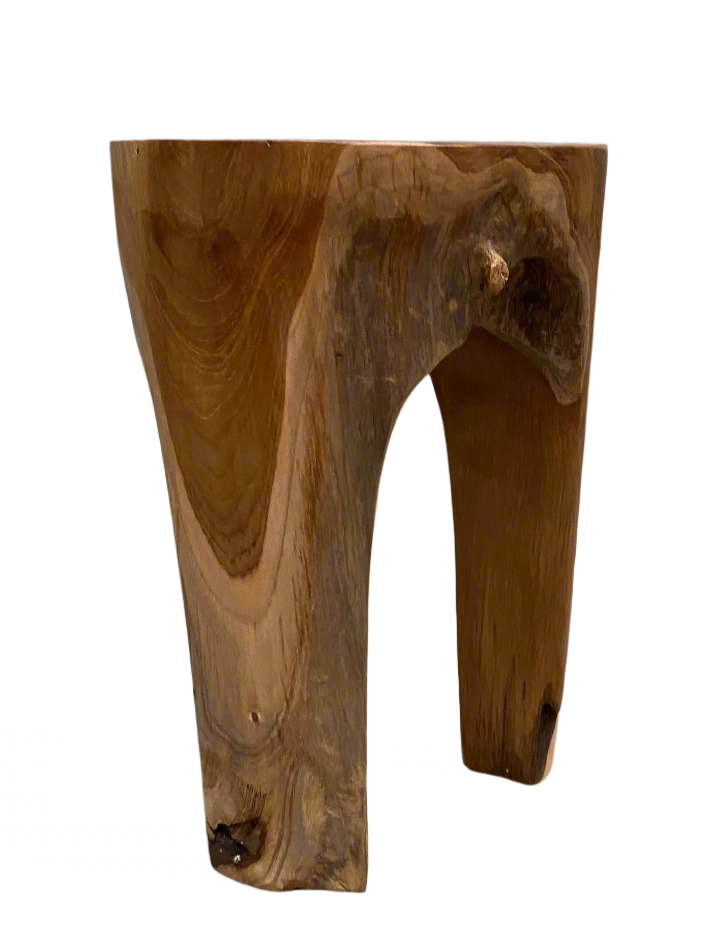 Tri Leg Wooden Stool image 0