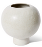 White ceramic vase on a white background